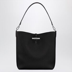 Longchamp Women's M Le Roseau Black Hobo Bag
